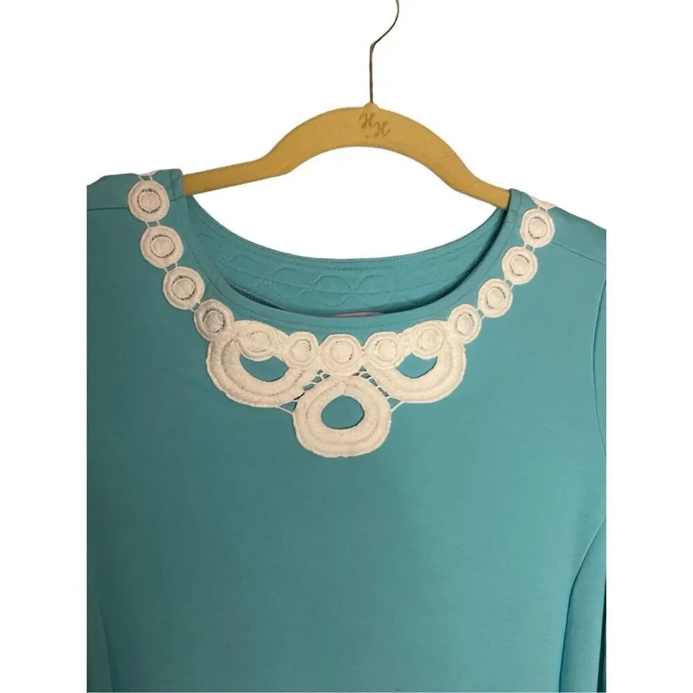 Lilly Pulitzer Jonah Shift Belted Dress Shorely Blue Women’s Size Small